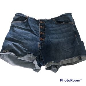 Band of Gypsies Layla denim frayed shorts